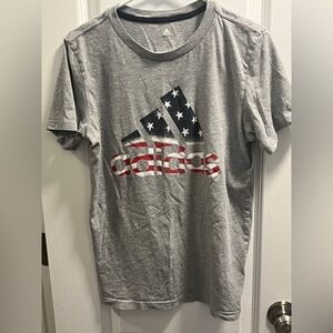 Adidas Heather Gray Regular Fit Tee